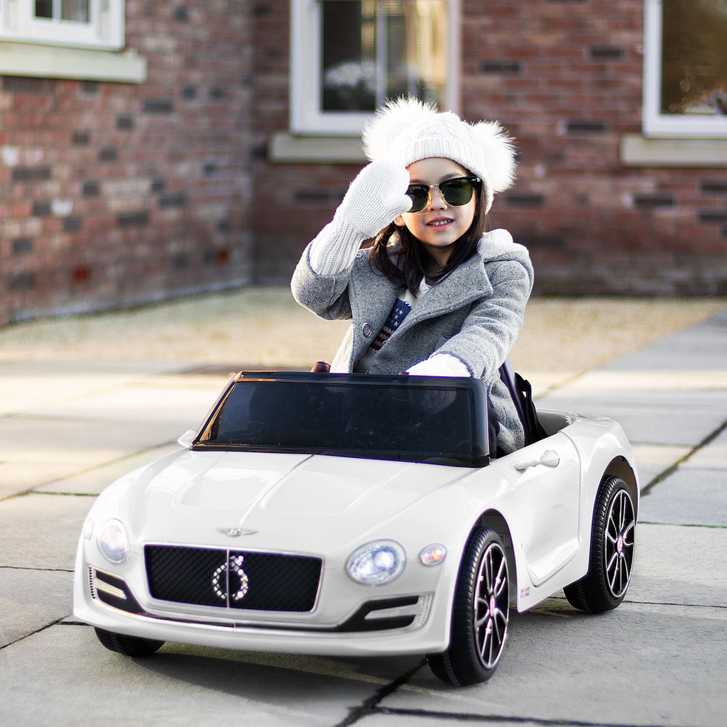 Kids Licensed Bentley EXP12 Car 12V w/ Parent Remote - White