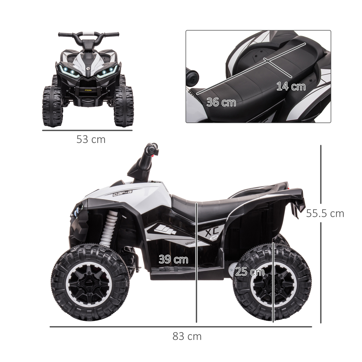 12V Electric Kids’ Ride-On Quad Bike ATV for 3-5 Years