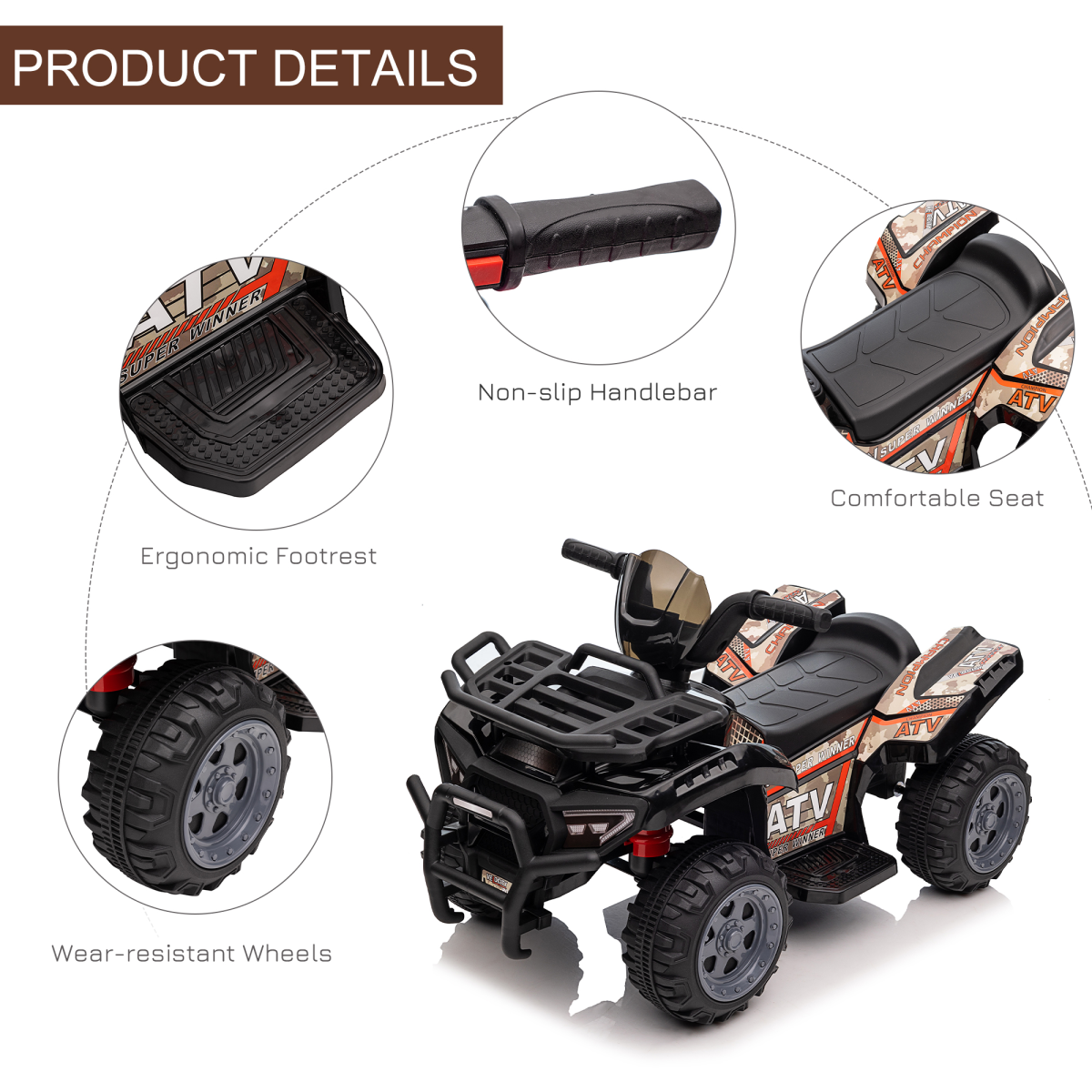 Kids Ride-on Four Wheeler ATV Car - 18-36 months