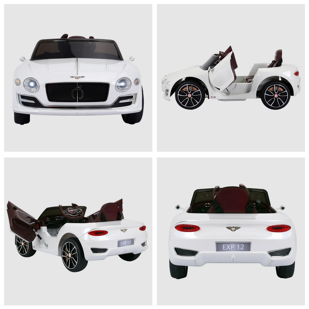 Kids Licensed Bentley EXP12 Car 12V w/ Parent Remote - White