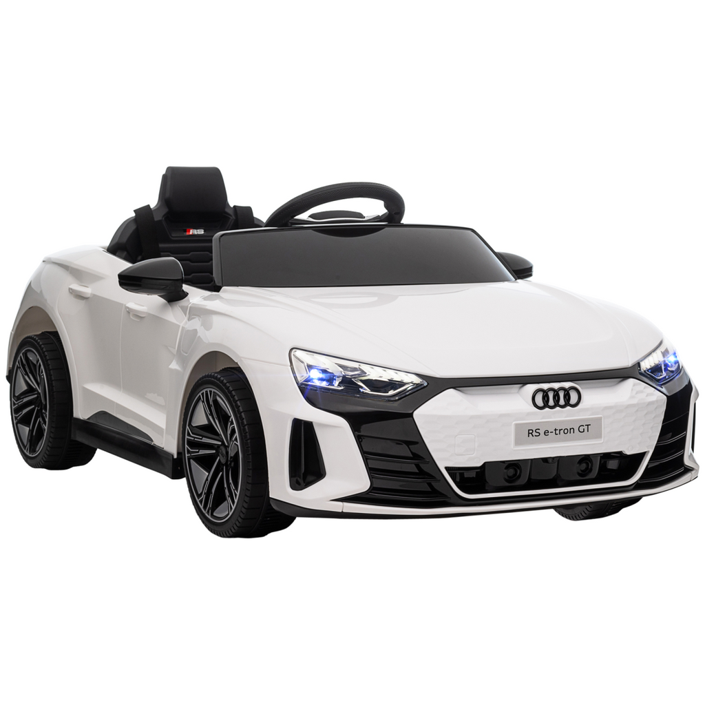 Kids Licensed Audi RS e-tron GT Car 12V w/ Parent Remote - White